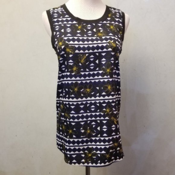 J.Crew retro print sleeveless top size S (40) - Picture 6 of 11